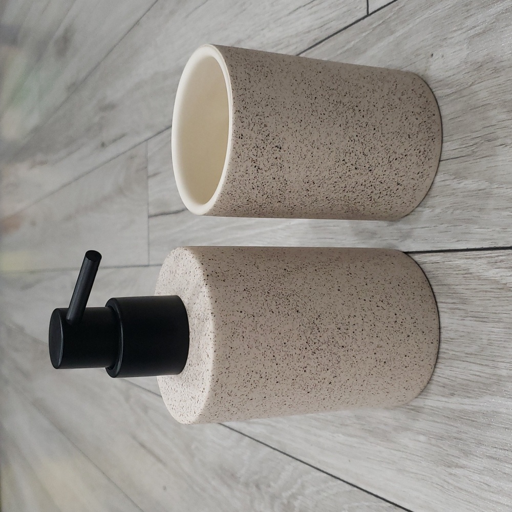 3/$35 Stone Soap Pump and Cup set from H&M